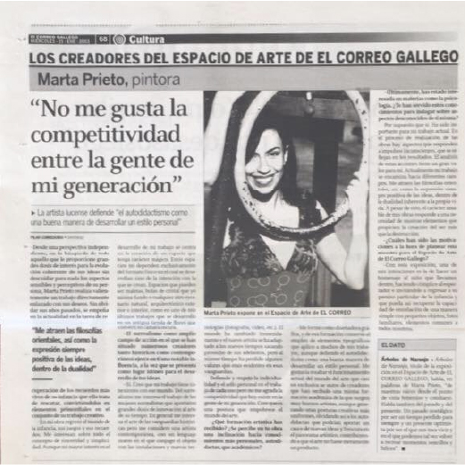 Marta Prieto: «No me gusta la competitividad entre la gente de mi generación»